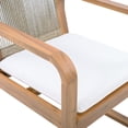 thumbnail image 5 of Christopher Knight Home 5-Piece Outdoor Curved Leg Dining Set, Rope Back Chairs with Cushions, Light Teak, 5 of 16