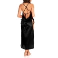 thumbnail image 3 of Just Sexy Lingerie Women's Sexy Satin Long Nightgown with Side Ties, 3 of 3