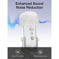 thumbnail image 2 of xianyou-Pop Filter for Blue Yeti Microphone, Furry Mic Windscreen Cover Compatible with AM8, SoloCast, Yeti Pro/Nano, Razer Mini, Razer X, Razer Seiren V2 Pro USB Microphone (White), 2 of 4