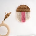 thumbnail image 3 of Natural Boho Wood and Macrame Wall Hanging Decor,Round Boho Chic Decor, 3 of 6