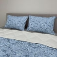 thumbnail image 2 of Blue Comforter & Sham Bedding Set, Retro Style Little Blossoms Plumbago Flowers Natural Gentle Springtime Ornaments, 3 pcs Duvet Set Microfiber Filling Quilt, 5 Sizes, Blue Grey White, by Ambesonne, 2 of 4