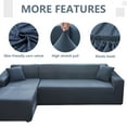 thumbnail image 2 of BBLVER Housse de Canapé Extensible Simple en Forme de L Lavable pour Salon Motif Moderne, 2 of 4