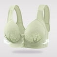 thumbnail image 4 of HVOBTTY Womens Front Closure Bra, Bras for Women, Woman Oversized Wireless Bra Front Button Push Up Underwear Bra Green, 36/80, 4 of 4