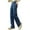 Blue, variant on Womens Plus Size Pants High Waist Beaded Straight Leg Jeans with Washed Finish Loose Casual Trousers for Women Blue L