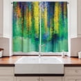 thumbnail image 2 of Ambesonne Abstract Kitchen Curtains, Spring Flowers, 55"x45", Green Yellow, 2 of 3