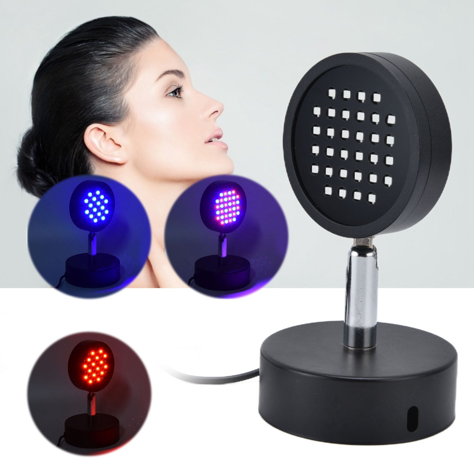 Spptty Therapy Lamp,LED Red Light Therapy Light 3 Color Adjustable Portable Facial Therapy Lamp USB Powered Skin Care Lamp,Skin Care Therapy Lamp
