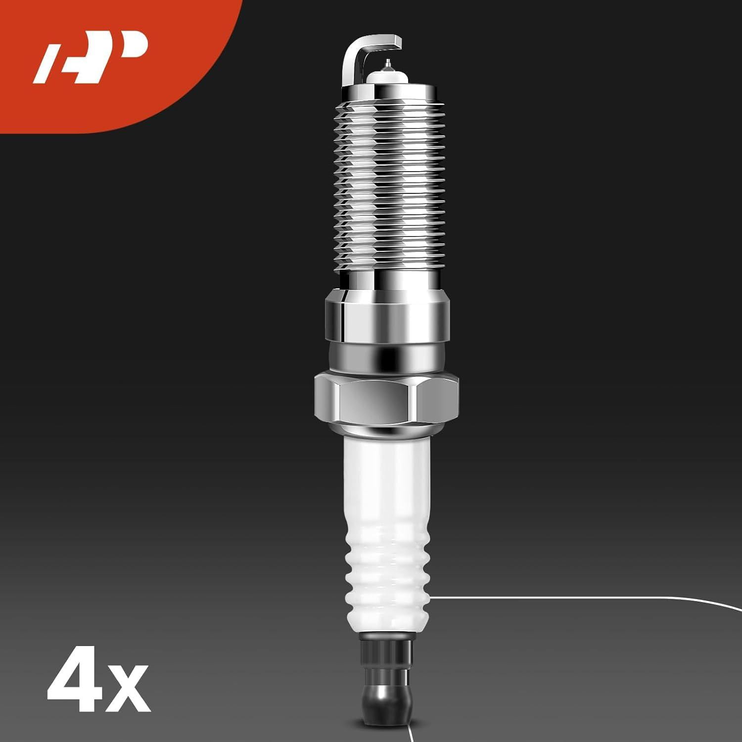 A-Premium Set of 4 Ignition Coil Pack and Iridium Spark Plugs Compatible with Ford Escape, Fusion, C-Max, Police Responder Hybrid, Lincoln MKZ