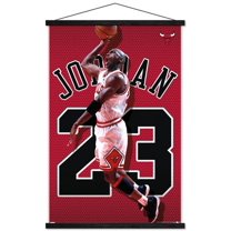 Michael Jordan - Jersey Wall Poster with Magnetic Frame, 22.375" x 34"