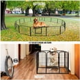 thumbnail image 2 of VIVOHOME Heavy Duty Foldable Metal Indoor Outdoor Exercise Pet Fence Barrier Playpen Kennel for Dogs Cats, 2 of 6
