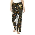 thumbnail image 2 of Lsque Bones And Leaves Print Women's Pajama Pants, Lounge Pant - Comfortable Home Wear,Elastic Waistband, Stylish Design-Small, 2 of 9