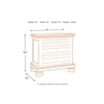 thumbnail image 7 of Signature Design by Ashley Flynnter 2 Drawer Nightstand Medium, Brown, 7 of 7