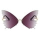 thumbnail image 3 of Gafas de sol Baoblaze sin montura UV400 Lente de Mariposa Gris degradado grandes con forma de ojo de gato, 3 of 8
