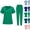 Green, variant on Scrubs for Women Set Stretch Fit Scrub Top & Jogger Pants Medical Nurse Uniforms Set