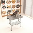 thumbnail image 2 of Demi Bonn 42" Pet Grooming Table for Large Dogs Adjustable Height Portable Trimming Table Drying Table w/Arm/Noose/Mesh Tray, Gray, 2 of 11