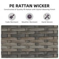 thumbnail image 3 of PARKWELL 2PCS Patio Wicker Ottoman Seat Foot Rest Side Table with Cushions for Indoor Outdoor,Gray, 3 of 8