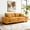 Yellow, variant on 84" Comfy Corduroy Sofa 2-Seater Deep Seating Loveseat with Pillows for Small Spaces