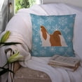 thumbnail image 3 of Carolines Treasures BB3546PW1414 Winter Snowflake Shih Tzu Fabric Decorative Pillow, 3 of 4
