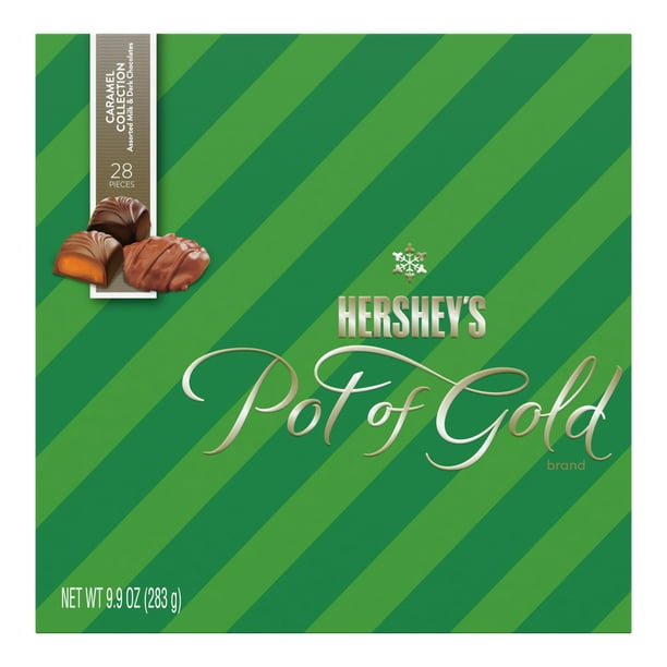 Hershey's Pot Of Gold Caramel Collection Chocolate Christmas Candy Box