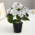 thumbnail image 5 of Artificial Camellia Potted Plant | Realistic Faux Outdoor Flowers for Spring & Summer Decor | Silk Look Plastic Plants for Porch, Balcony & Front Door | 1-Piece Planter Decoration, 5 of 6