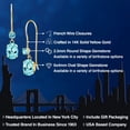 thumbnail image 2 of Gem Stone King 14K Yellow Gold Blue Apatite and Swiss Blue Topaz French Wire Dangle Earrings for Women (1.21 Cttw, Gemstone Birthstone, Oval 6X4MM and Round 2.5MM), 2 of 6
