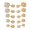 gold, variant on Screw Back Stud Earrings for Women Stainless Steel Hypoallergenic Cubic Zirconia Earrings 18k Black Gold Plate 3-7MM Helix Earrings Set