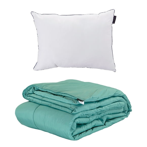 Edredón Individual DICASA Homy Verde + Almohada One