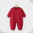 thumbnail image 2 of fatyb Toddler Baby Cotton Romper Long Sleeve Full Zip Jumpsuit Newborn Clothes Outwear for Crawling Playing, 2 of 6