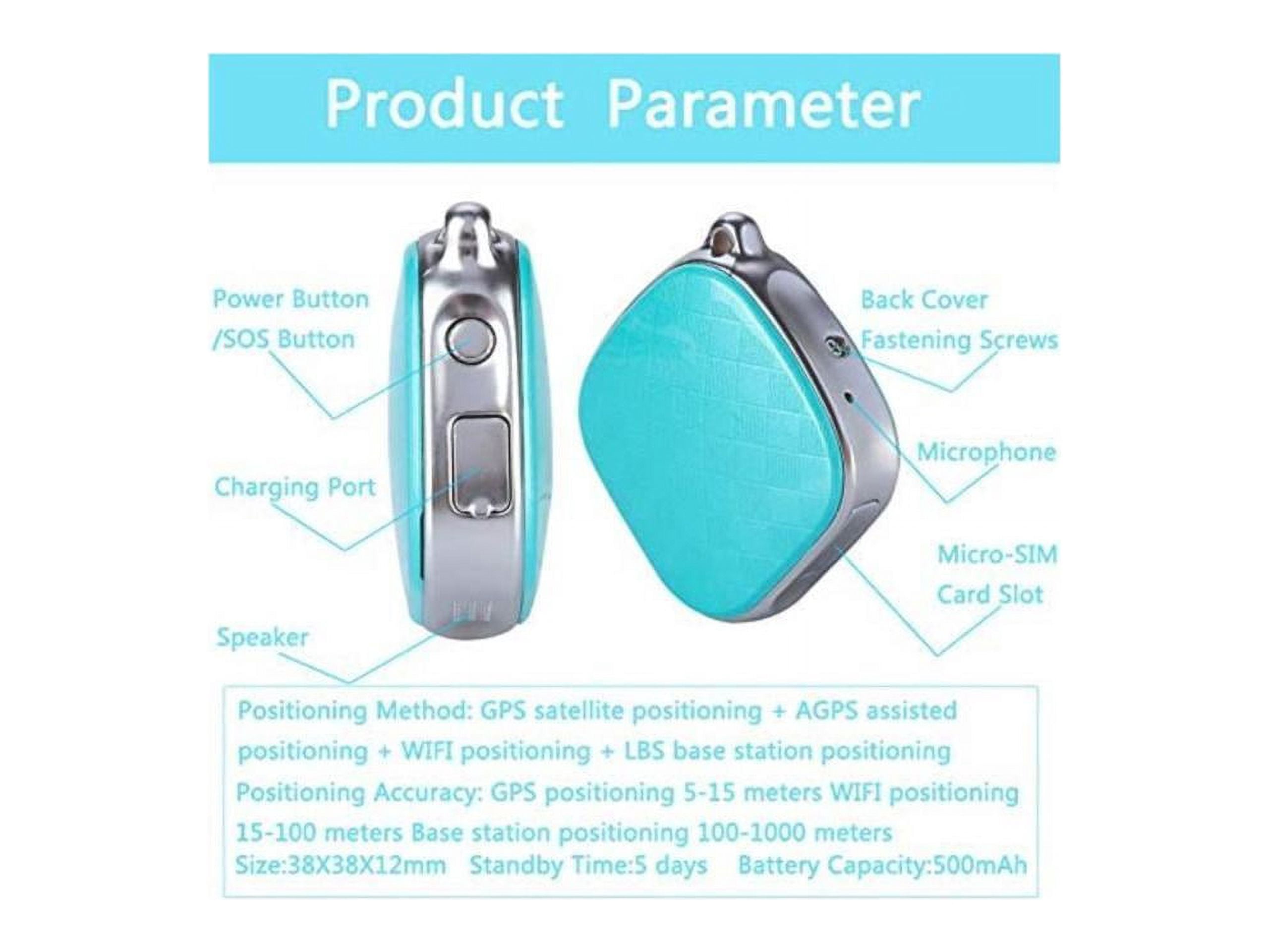 GPS Necklace Tracker for Kids,GPS + LBS + Wi-Fi Positioning,GPS Intercom Tracker Support SOS Call/History Track/Electronic Fence/Multi-Platform Monitoring,SIM Card Needed Red