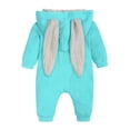 thumbnail image 2 of MYGBCPJS Infant Baby Rabbit Hooded Romper Toddler Long Sleeve Bunny Ear Jumpsuit with Zipper, Size Newborn - 24M, 2 of 4