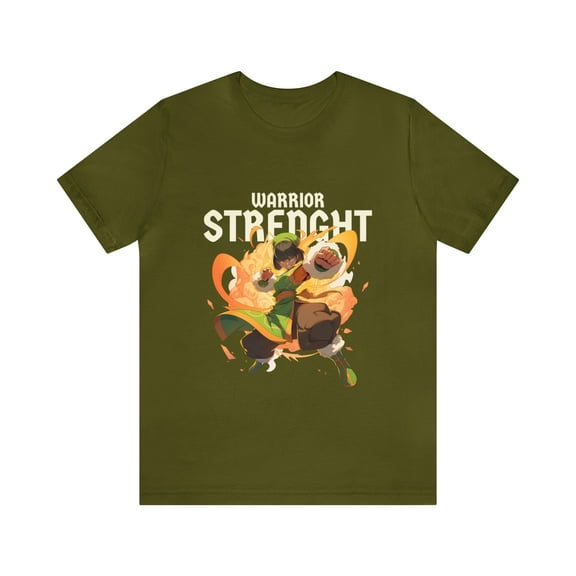 A Fighter Graphic Warrior Strength Unisex Jersey Short Sleeve T - Shirt