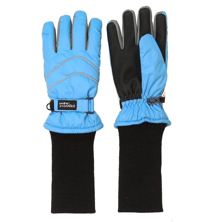 SnowStoppers Kids Winter Gloves Large Sky Blue Walmart