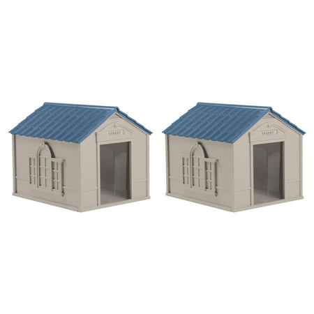 Suncast DH350 Deluxe Weatherproof Snap Together Resin Large Dog House (2 (Best Dog House For Hot Weather)