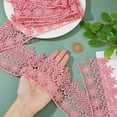 thumbnail image 3 of 7.5 Yards Polyester Flower Lace Ribbon Wave Lace Trim Pink Elegant Lace for Clothing Floral Pattern Ribbon for DIY Wedding Party Home Decoration, 3 of 7