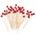 thumbnail image 1 of GUOOL 100x Bâtonnets de Boisson pour Fête d'Été, Mélangeur, Pics à Cupcakes, Rouge, 1 of 6