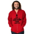thumbnail image 4 of Cool What an Awesome Dad Looks Like Zip Hoodie Sweatshirt Men Brisco Brands S, 4 of 6