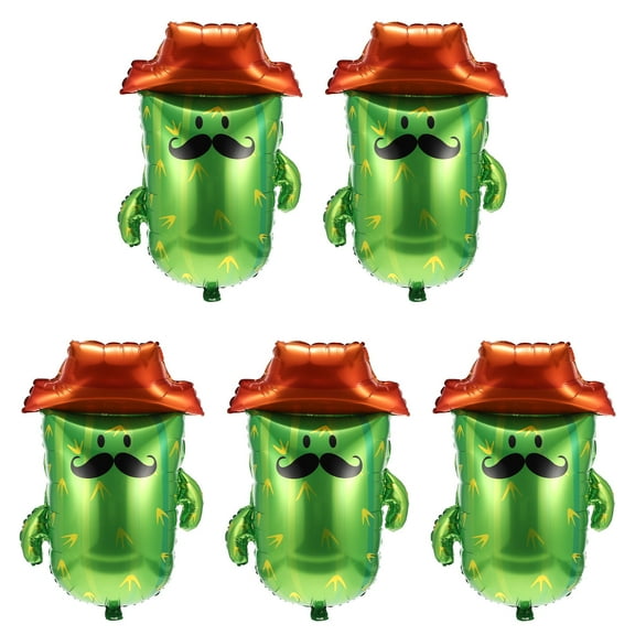 Raindrops 5Pcs Cactus Balloons Aluminium Film Party Decoration Photo Props Assorted Color 82.5X61.5CM