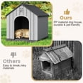 thumbnail image 7 of Bifanuo Large Dog House, PP Material Indoor Outdoor with Windows for Medium Large Dogs, Weatherproof Puppy Shelter with Elevated Floor & Air Vents, Easy Clean and Assemble (Black, 36.2"L×38"W×38"H), 7 of 7