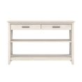 thumbnail image 3 of Pemberly Row Wood Console Table with Drawers and Shelves in Linen White, 3 of 10