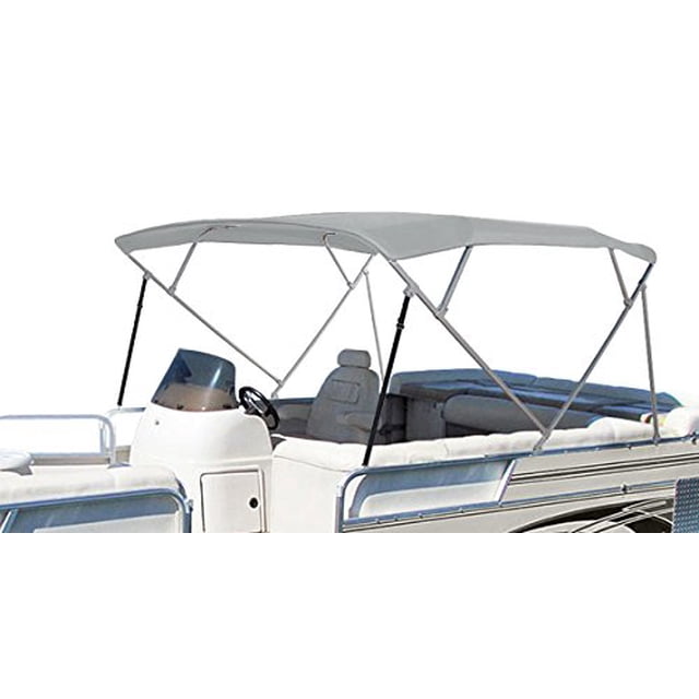 SUMMERSET by Eevelle Premium Bimini 4 Bow Canvas Top, 96 x 103-Inch, Silver