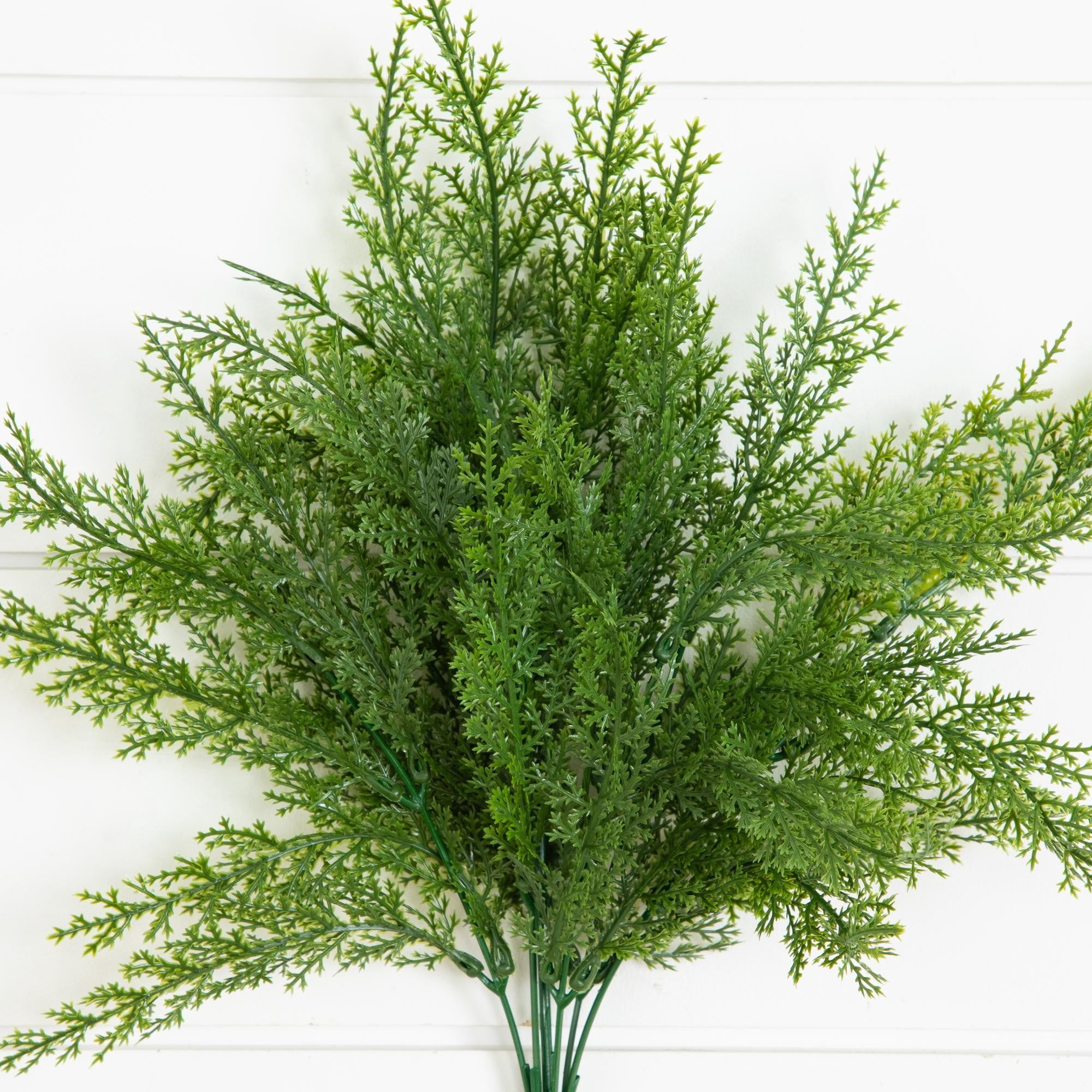 15in. UV Resistant Artificial Cedar Bush (Indoor/Outdoor) - Set of 4