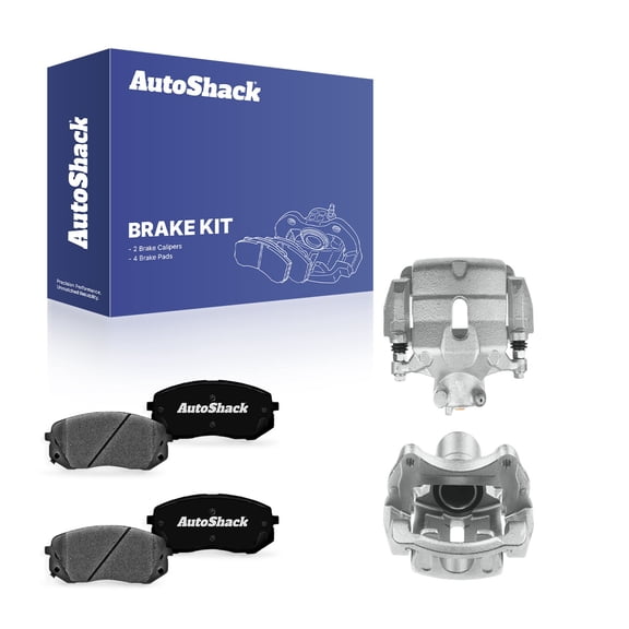 AutoShack Front Brake Calipers   Ceramic Brake Pads Replacement for 2015-2016 Hyundai Sonata 6-PC Kit