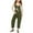 Army Green, variant on Girls Summer Jumpsuit Solid Color Letter Printing V Neck Sleeveless Romper Loose Fit Casual Jumpsuit With Pockets For Teens And Juniors Child Jumpsuit Dailywear Size 13-14 Years ,Blue