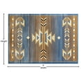 thumbnail image 5 of Emma + Oliver 4x5 Olefin Accent Rug with Southwestern Geometric Arrow Design in Blue, Black, Beige & Ivory and Natural Jute Backing, 5 of 7