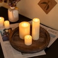 thumbnail image 4 of Hanobe Decorative Candle Tray Decor: Round Wooden Trays for Decor，Farmhouse coffee Table Tray Decor Centerpiece, 4 of 18
