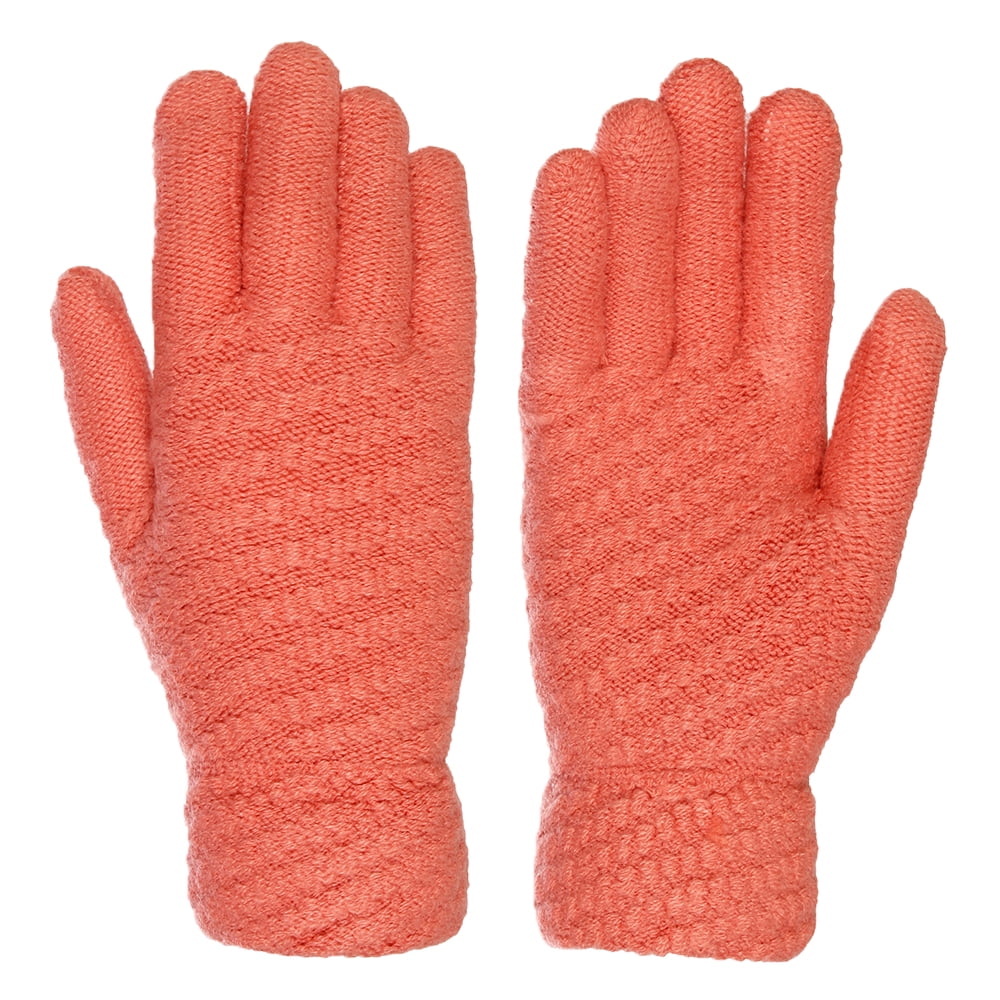 Emmalise Women Indigenous Knitted Print Fuzzy Extra Double Layer Warm Winter Gloves by