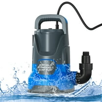 Sump Pump 1.1HP Submersible Water Pump 4700GPH Electric Portable Transfer Water Pump for Pool Draining Basement Blue