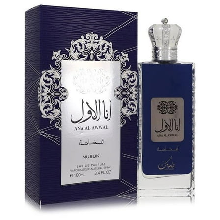 Nusuk 563093 3.4 oz Ana Al Awwal Blue Cologne Eau De Parfum Spray for Men