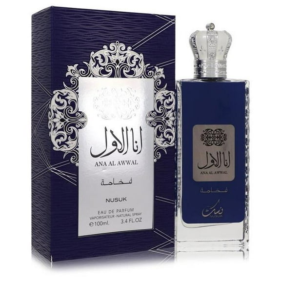 Nusuk 563093 3.4 oz Ana Al Awwal Blue Cologne Eau De Parfum Spray for Men