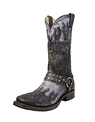 gray cowboy boots mens