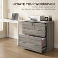 thumbnail image 4 of Vinsetto Filing Cabinet with Drawers, File Cabinet with Lock Grey, 4 of 10